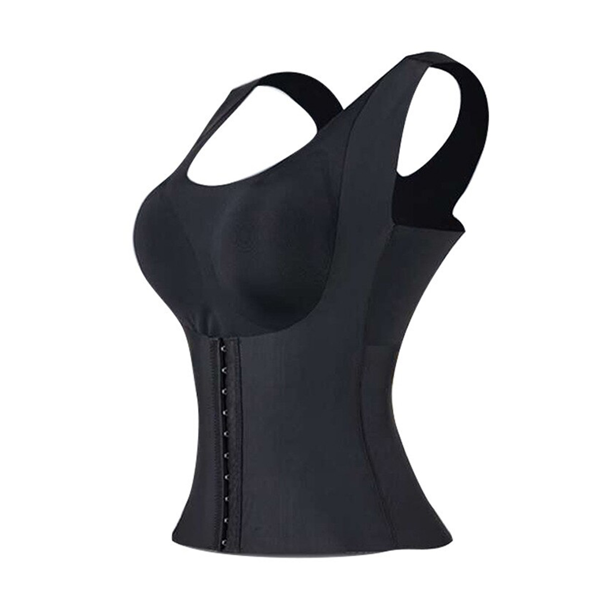 Cinta Modeladora De Corpo Sem Costura 4 Em 1 Bojo Preto Tamanho:XL
