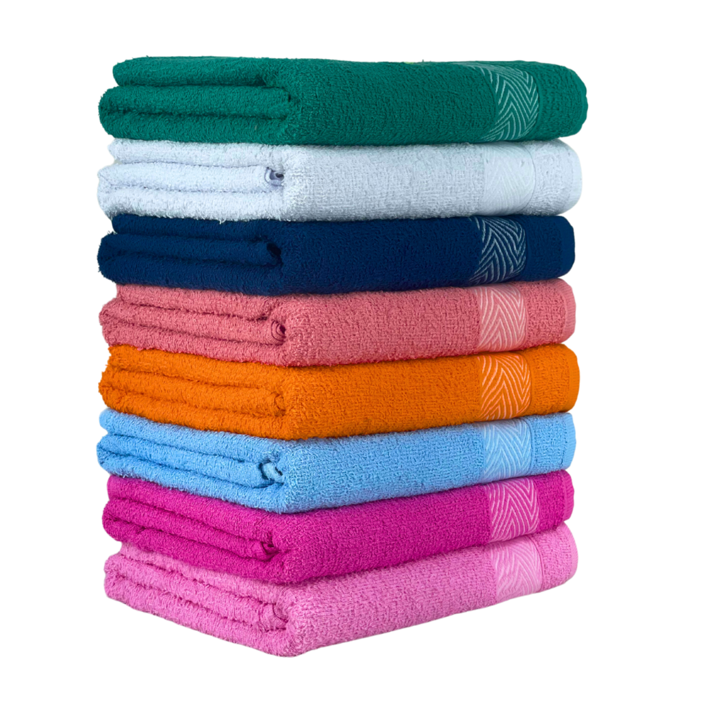 Kit 4 toalhas de Banho Popular Luxo Bordada 100% Algodão Alta Absorção