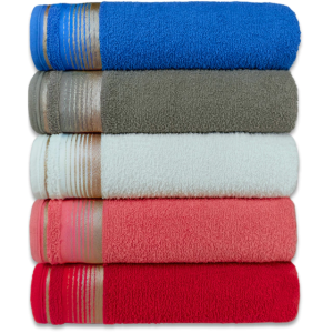 Kit 2 toalhas de Banho Luxo Grossa Bordada 100% Algodão Alta Absorção