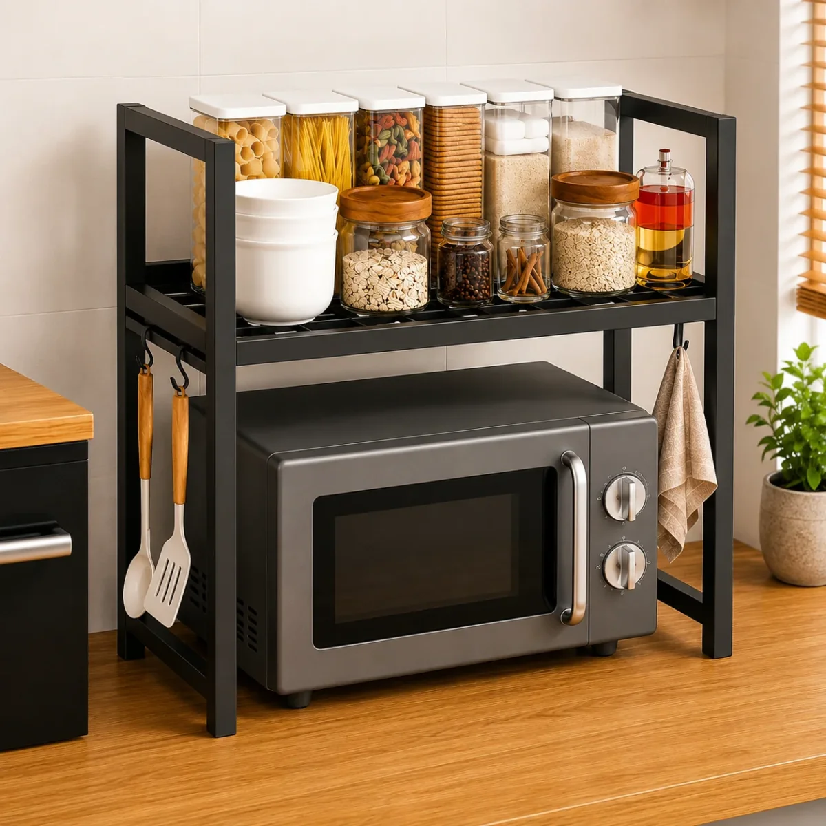 Rack Metálico Multiuso Ajustável para Cozinha – Entrega Grátis