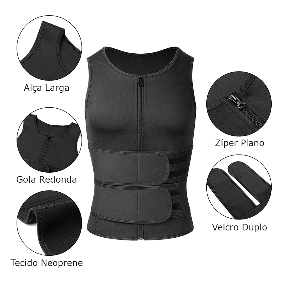 Regata Cinta Modeladora Termica Compressão Abdominal Masculina Tamanho:XXL - Image 5