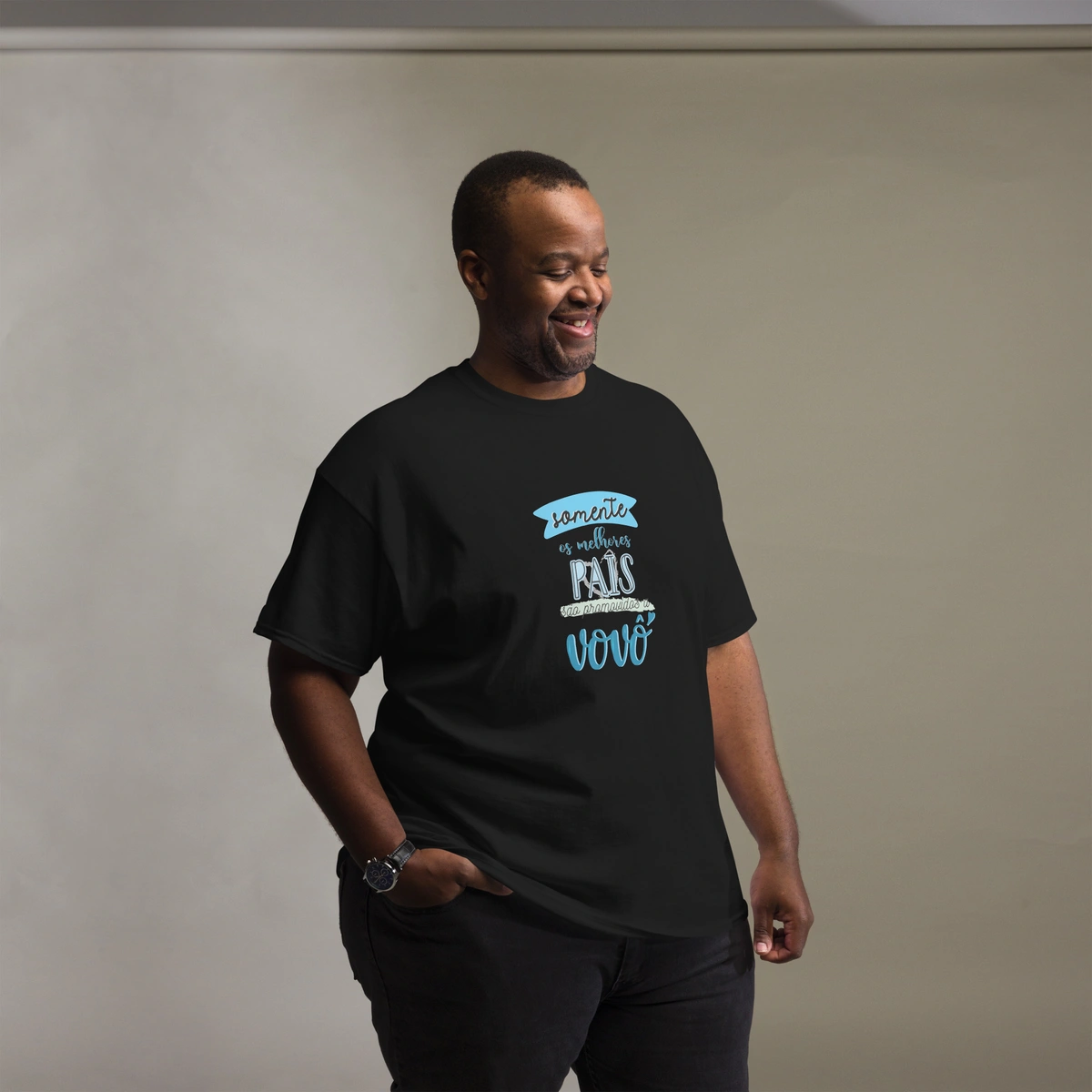 Camisa Masculina Plus Size Promovido a Vovô