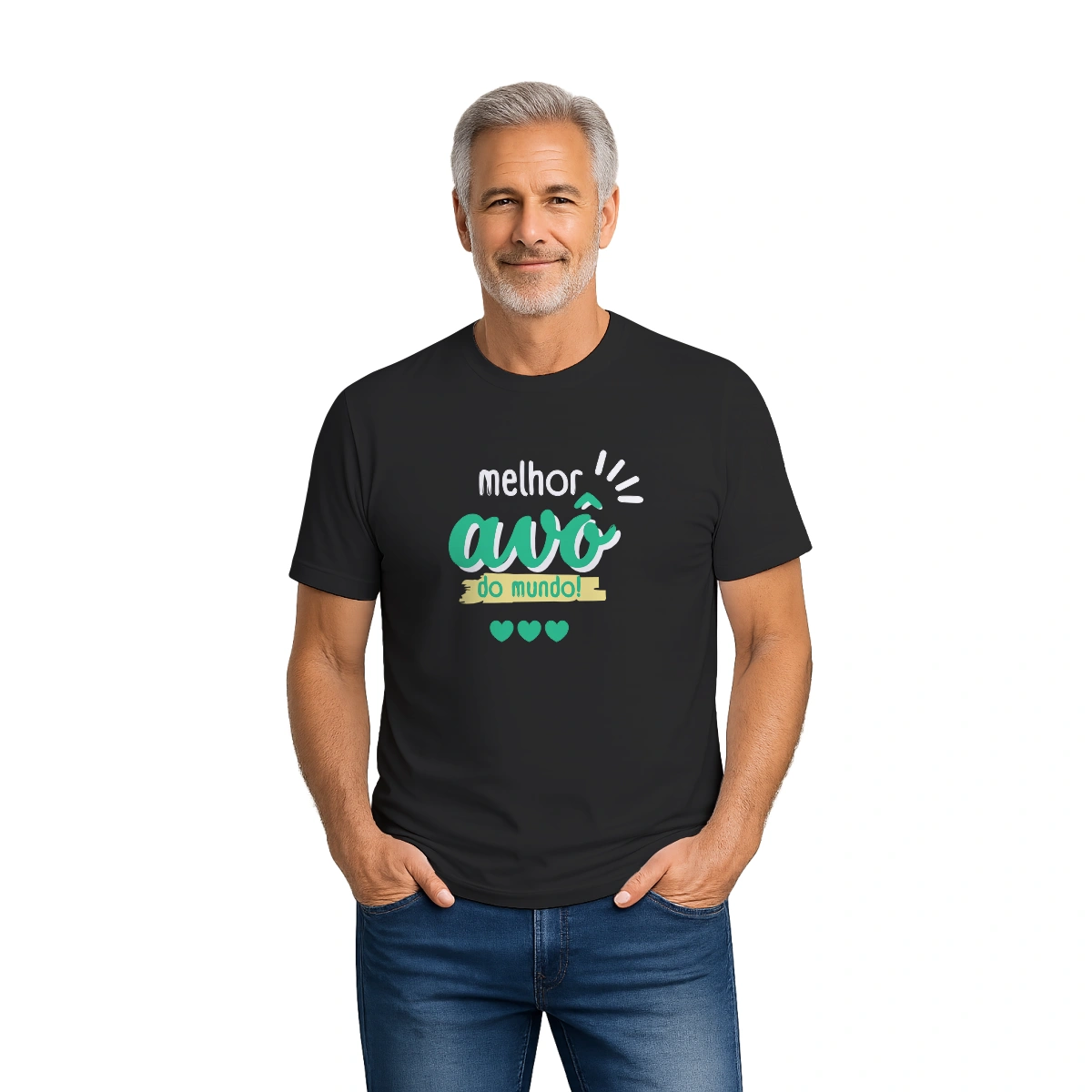 Camisa masculina Dia dos Avós Melhor Avô do Mundo - Image 7