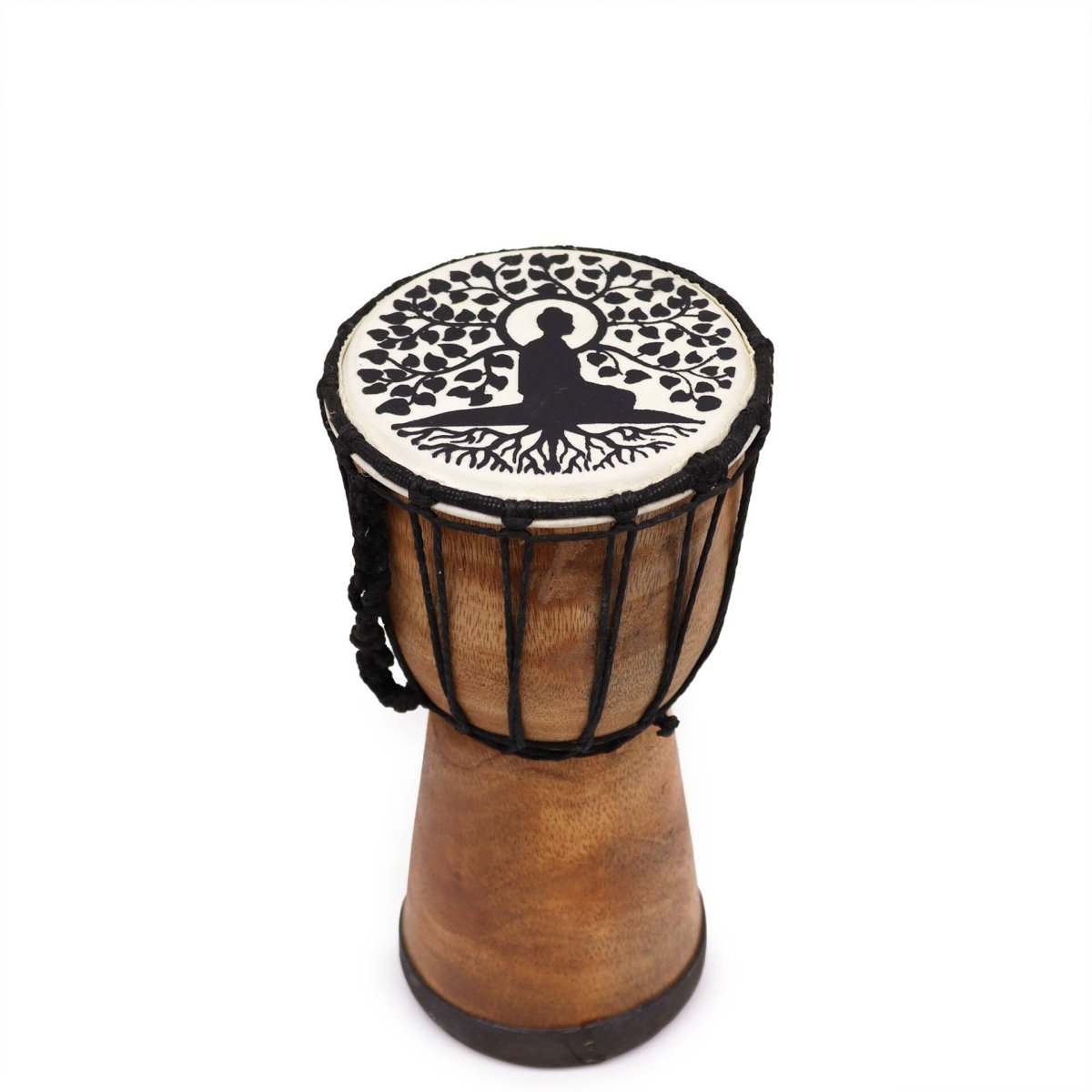Tambor de djembe de topo largo feito à mão – 25cm
