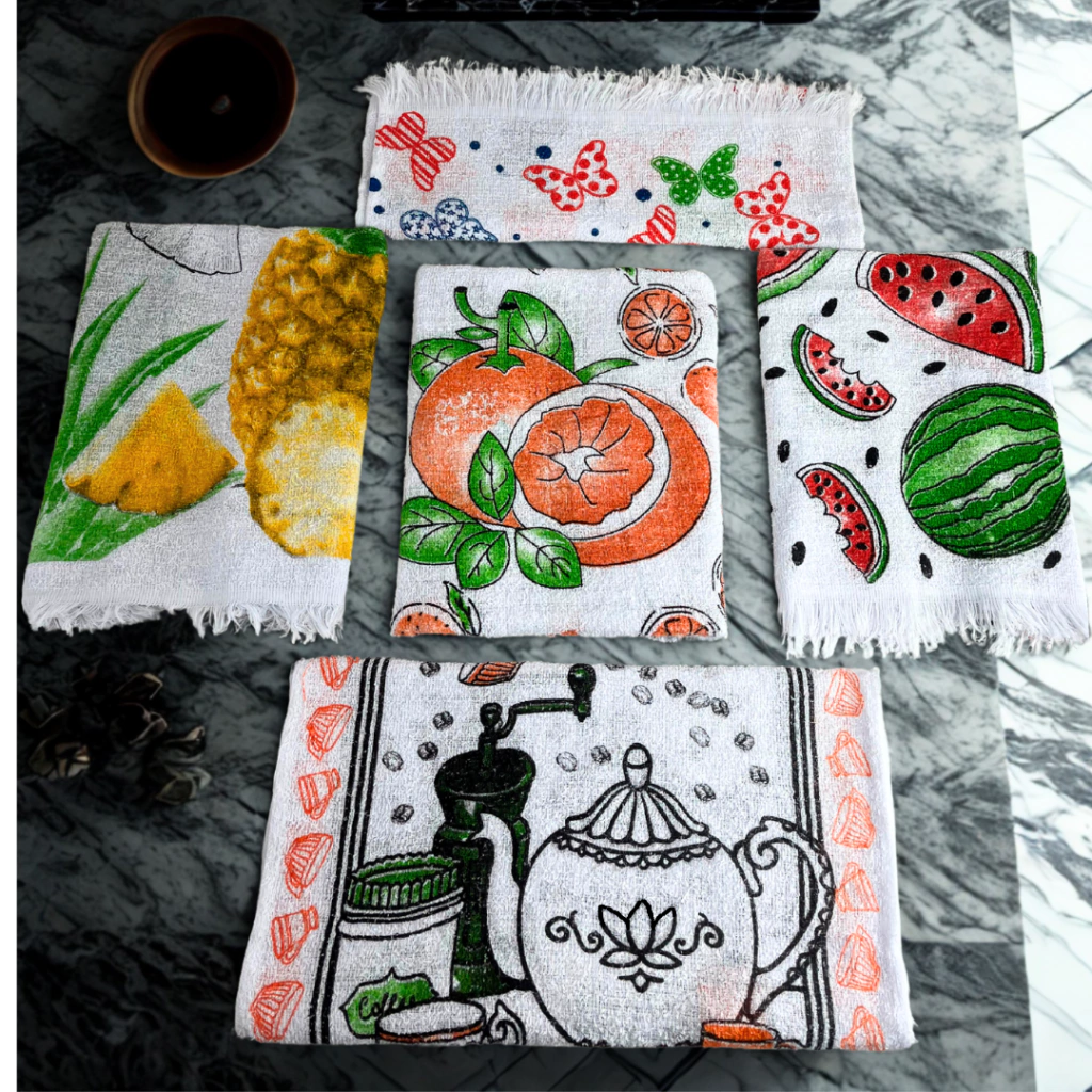 Kit 15 Pano Prato Atoalhado C/ FRANJA 100% Algodão Copa Estampadas Sortida 40x60cm - Image 6