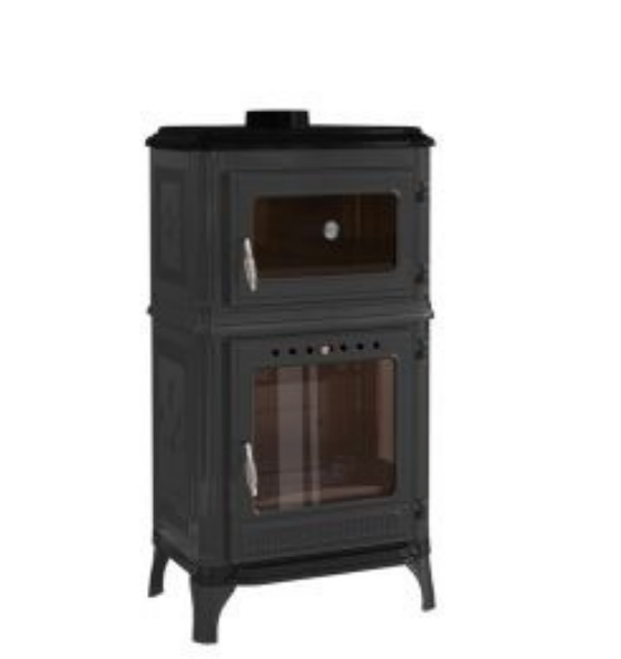 Salamandra a Lenha com forno em ferro fundido 8010