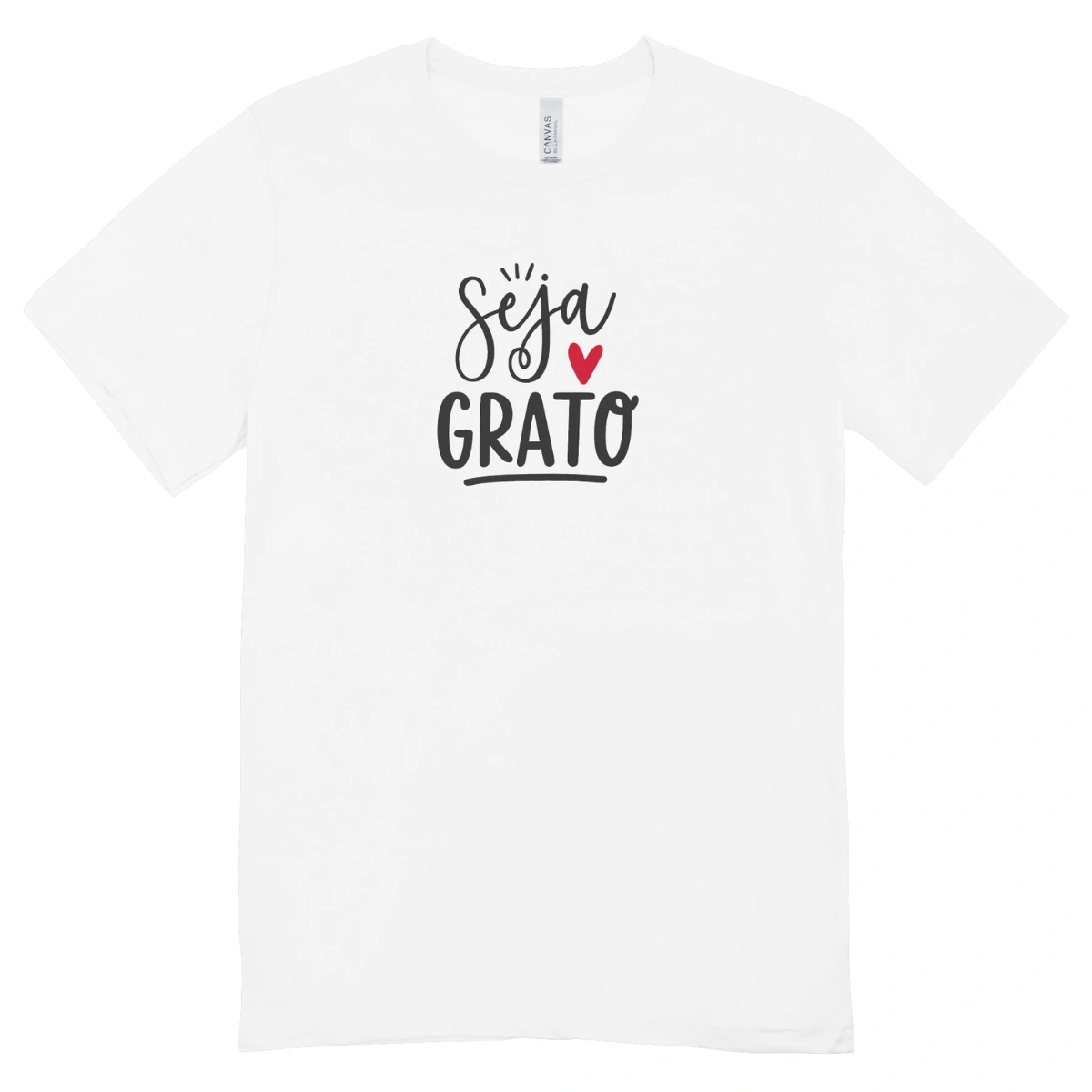 Camisa Baby Look Feminina Algodão Personalizada Seja Grato