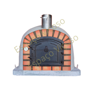 Forno a Lenha Borboleta com Porta em Ferro Fundido