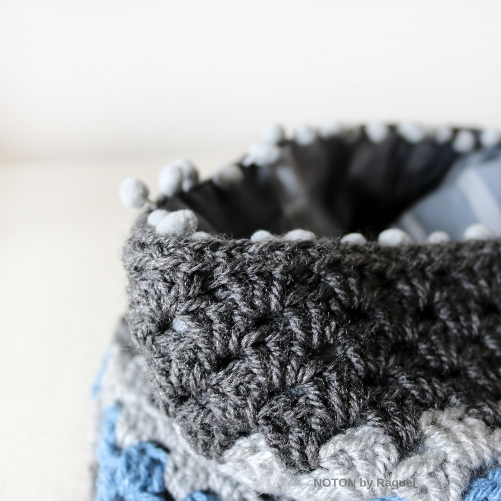 Gola de Inverno em Crochet com Forro de Algodão – Slate Mist - Image 6