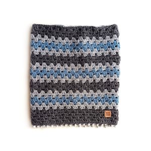 Gola de Inverno em Crochet com Forro de Algodão – Slate Mist