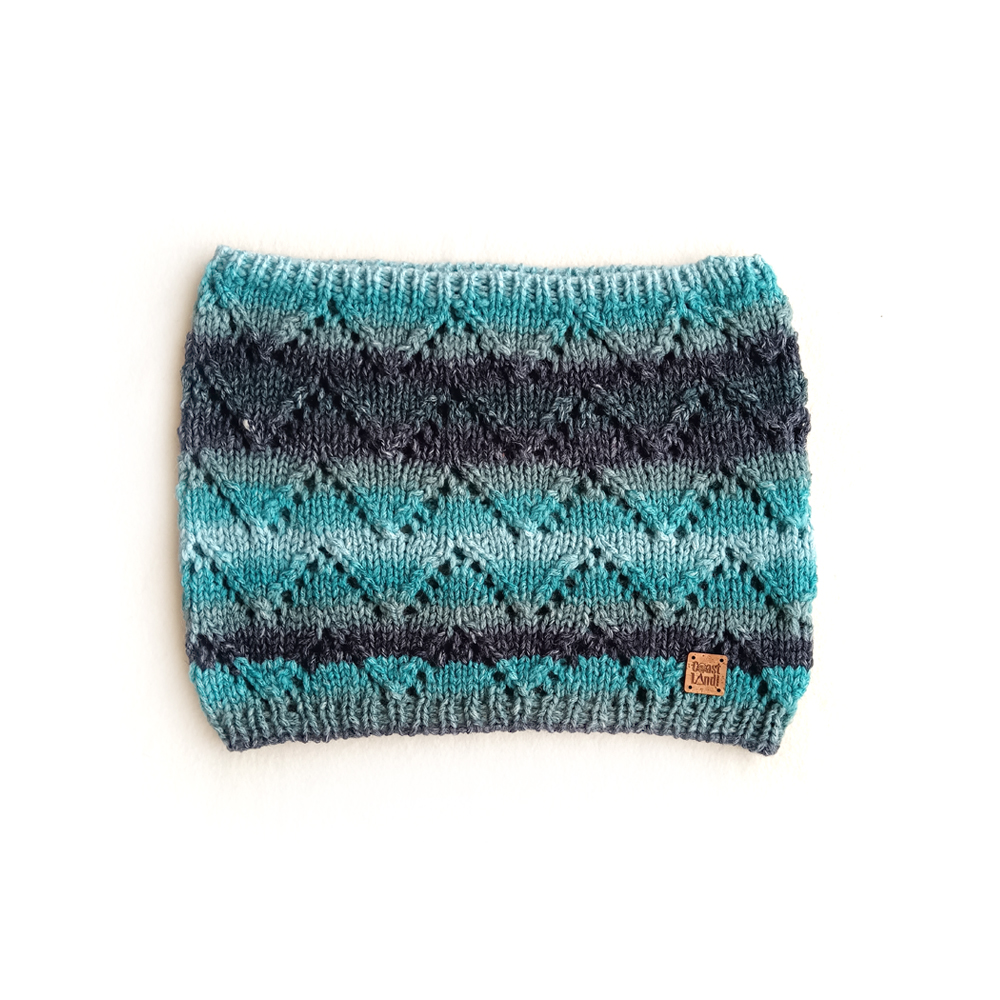Gola de Inverno em Tricot – Turquoise Horizon