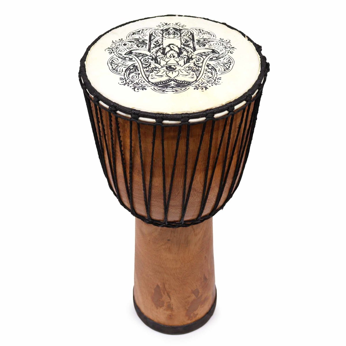 Tambor de djembe de topo largo feito à mão – 50cm