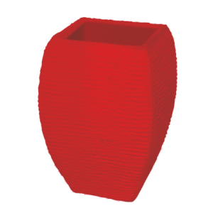Vaso quadrado largo pequeno natural Vermelho
