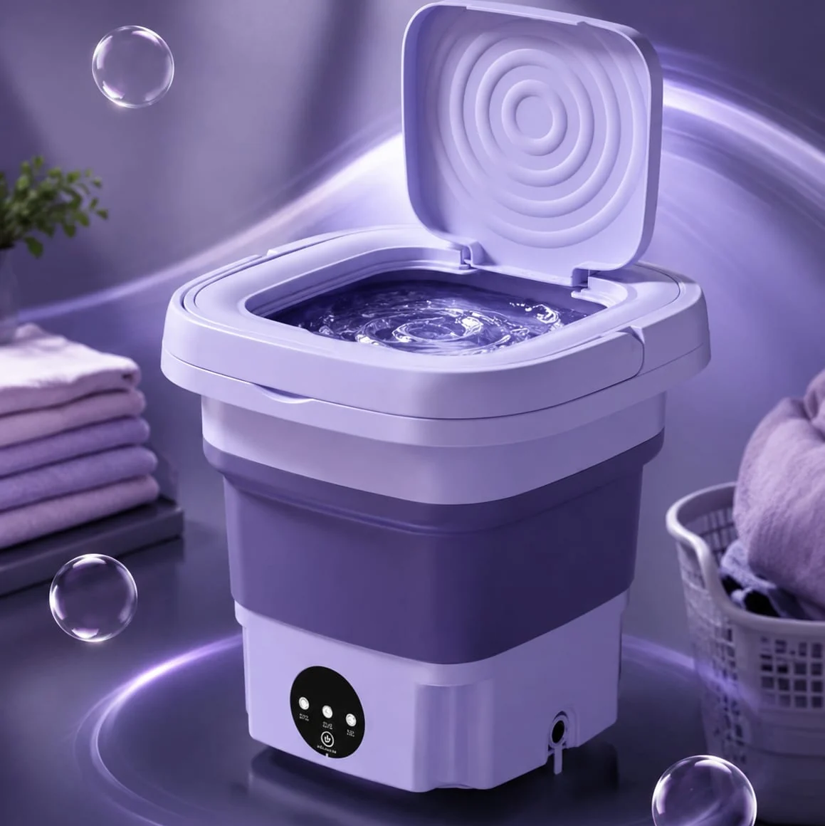Mini Máquina de Lavar Elétrica Portátil Com Cesto Centrífuga- Entrega Grátis