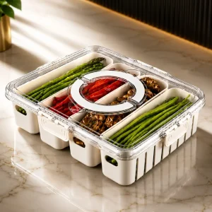 Pote Hermético Organizador com 4 Divisórias - 3,9 L - Entrega Grátis