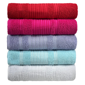 Kit 4 Toalhas de Banho e Rosto Luxo Grossa Cores Vibrantes 100% Algodão Alta Absorção