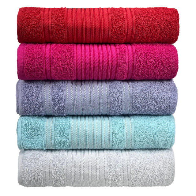 Kit 4 Toalhas de Banho e Rosto Luxo Grossa Cores Vibrantes 100% Algodão Alta Absorção