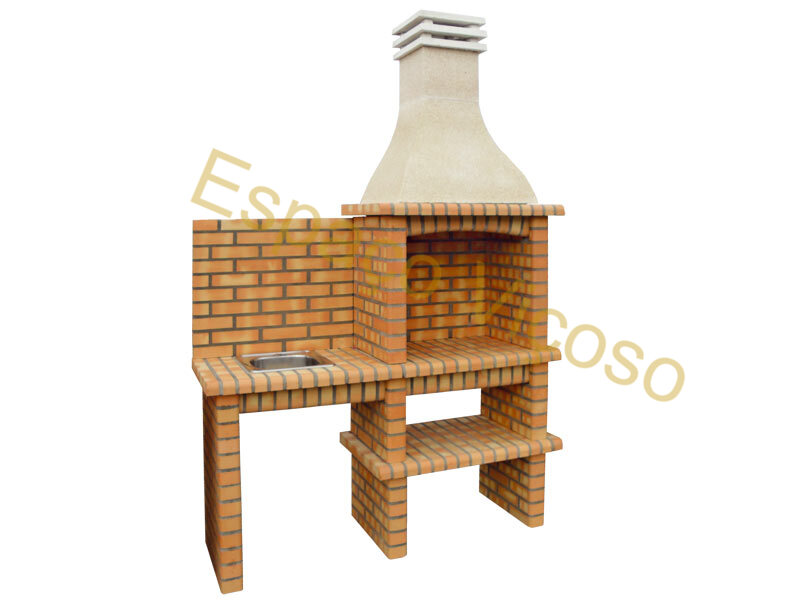 Churrasqueira com bancada e lava louça ESPV213-T