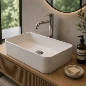 Lavatório de porcelana de bancada DALLAS