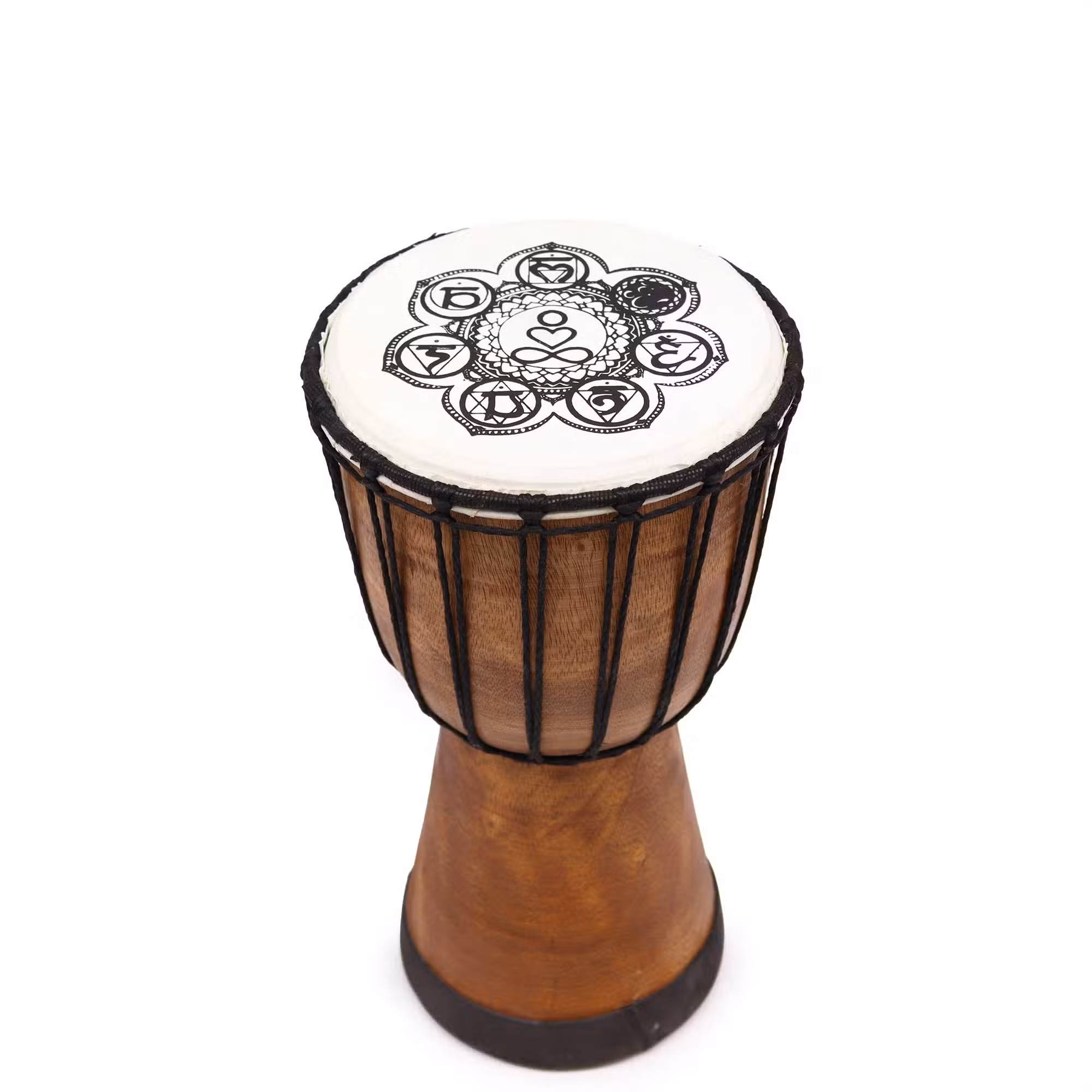 Tambor de djembe de topo largo feito à mão – 30cm
