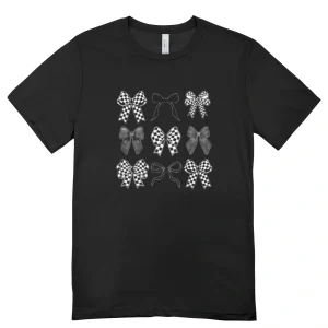 Camisa Feminina Baby Look Laço Xadrez