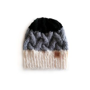 Gorro de Inverno em Tricot – Monochrome Peak