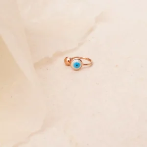 Pronta Entrega – Piercing Falso Olho Grego – Joia em Prata de Lei
