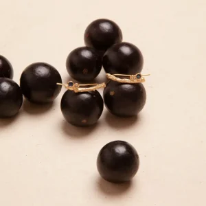 Brinco Essência – Ouro 18k, Safira Azul e Topázio Sky