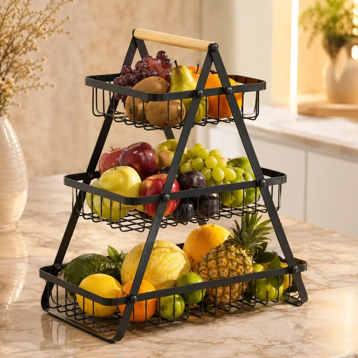 Fruteira de Mesa Premium 2 ou 3 Andar – Entrega Grátis