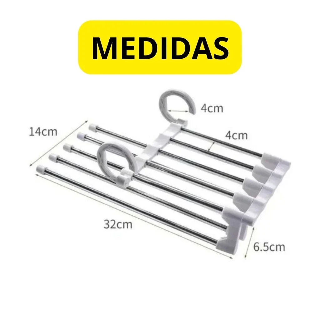 Kit 3 Cabides Para Calças Roupas Multiuso - Image 5