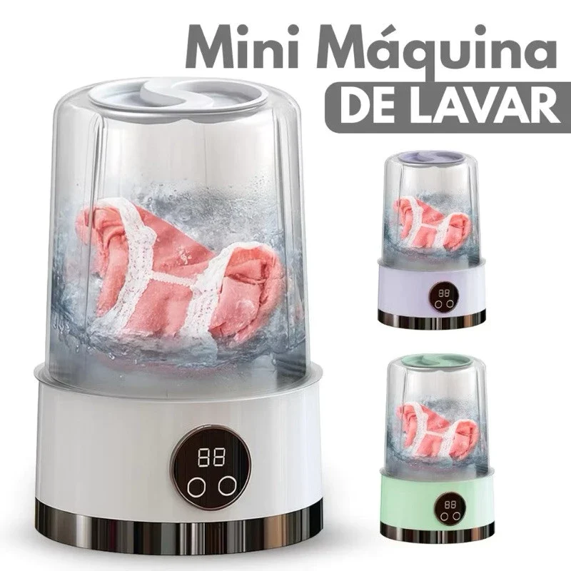 Mini Máquina de Lavar Elétrica Portátil – Entrega Grátis