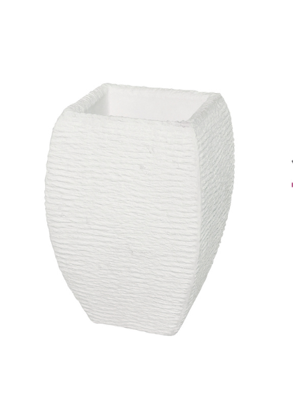 Vaso quadrado largo pequeno Branco